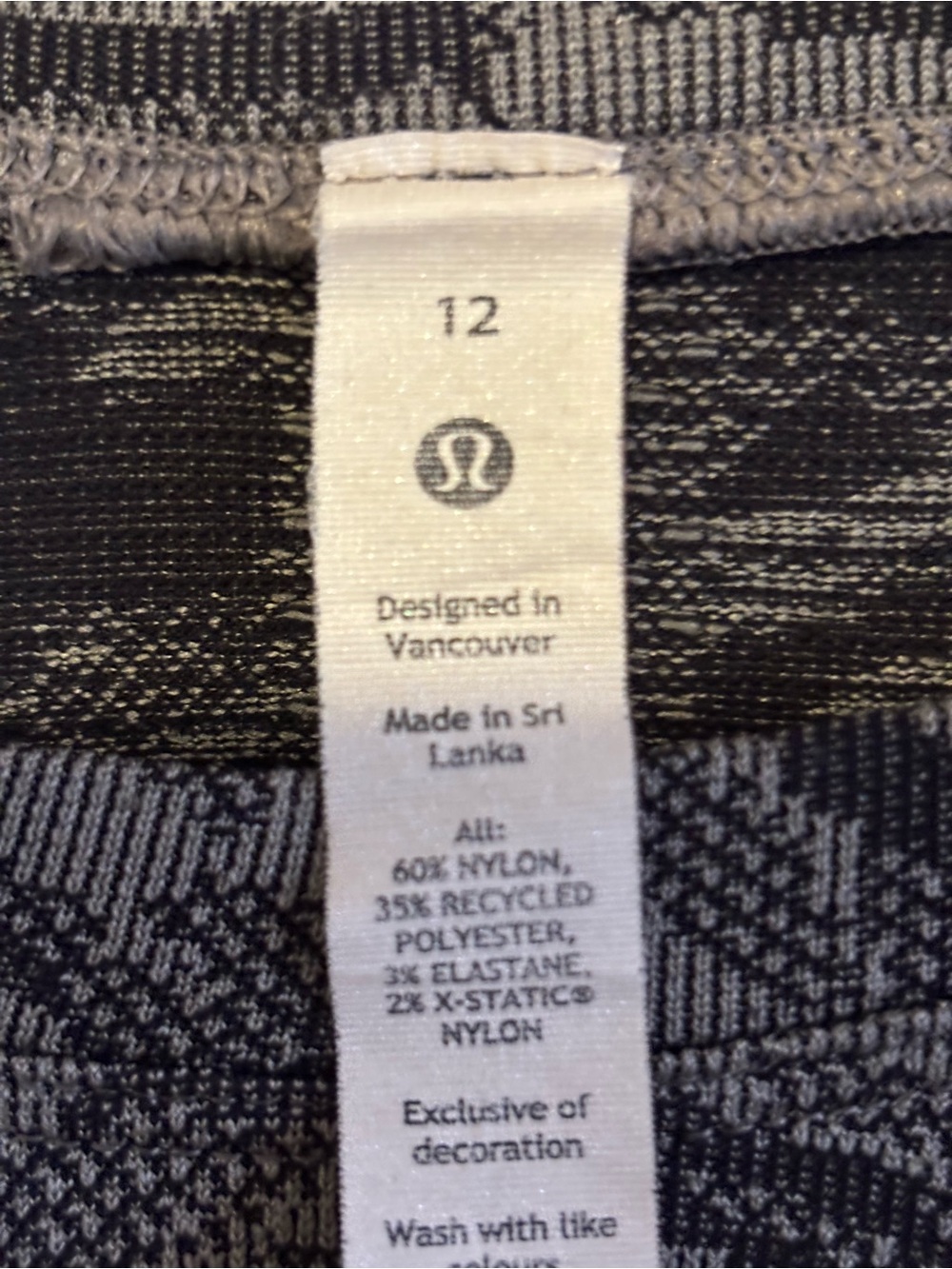 lululemon athletica Short Sleeve Top in Heathered Black and Gray